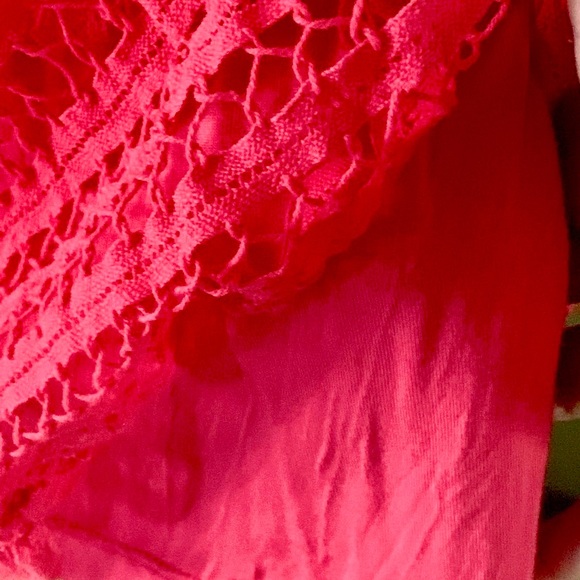 International Concepts (INC Macy’s) Peach Bodycon Lace Sheath Cotton Dress Sz 12 - Picture 12 of 13